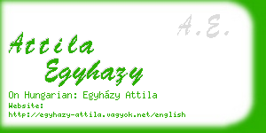 attila egyhazy business card