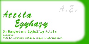 attila egyhazy business card